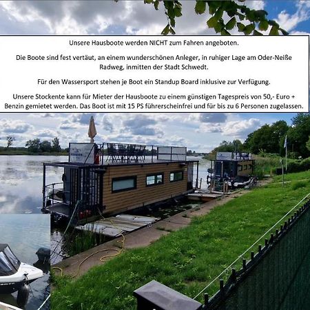 Hausboote Unteres Odertal Hausboot Kranich Hotel Schwedt Exterior photo